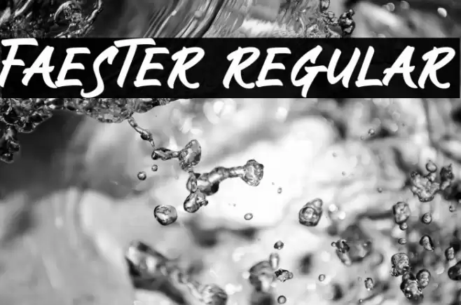 Faester Regular Font examples