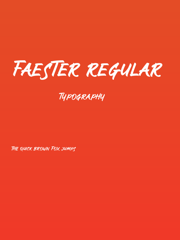 Faester Regular Poster