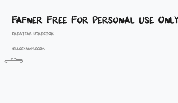 Fafner Free For personal use Only Business Card