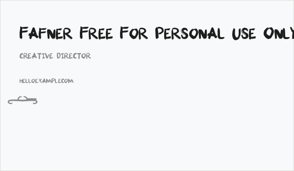 Fafner Free For personal use Only Business Card