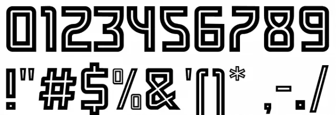 Fagrak Inline Font OTHER CHARS