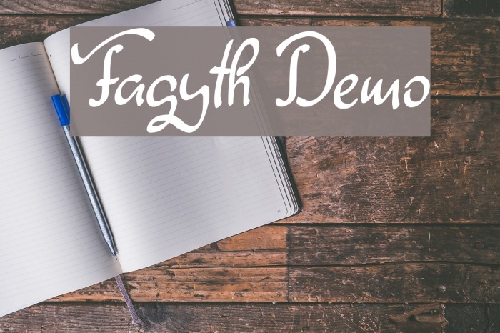Fagyth Demo Font examples
