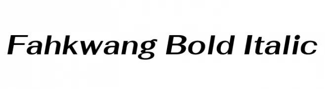 Fahkwang Bold Italic  les polices de caractères gratuit tlcharger