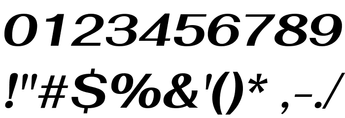 Fahkwang Bold Italic Font OTHER CHARS