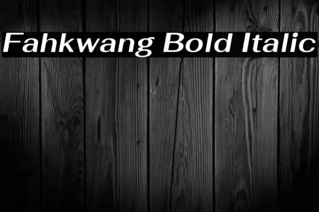 Fahkwang Bold Italic Font examples