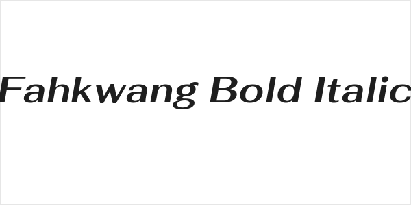 Fahkwang Bold Italic Logo