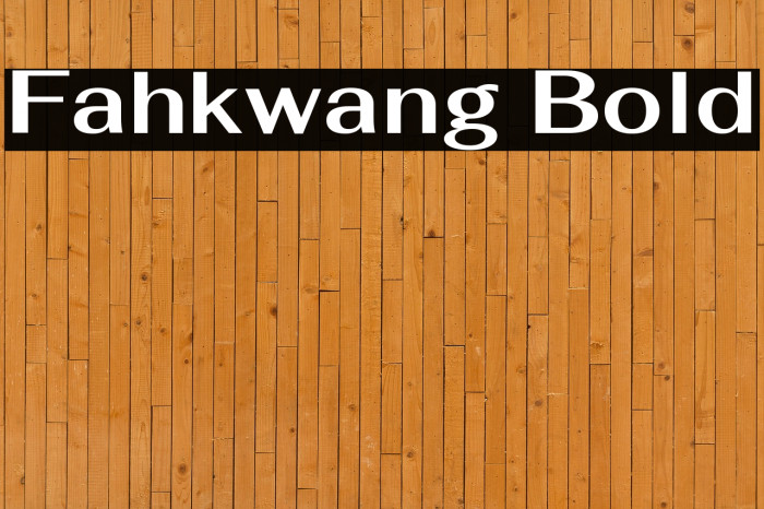 Fahkwang Bold Font examples