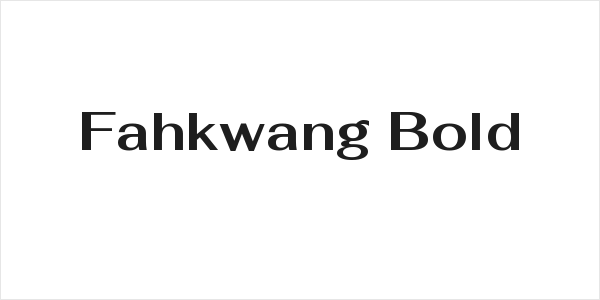 Fahkwang Bold Logo