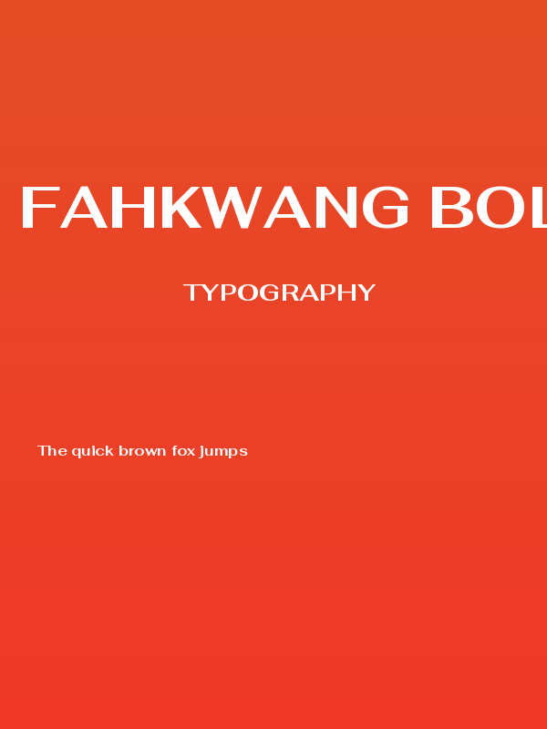 Fahkwang Bold Poster