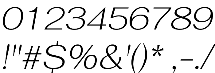 Fahkwang ExtraLight Italic Font OTHER CHARS