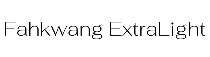 Fahkwang ExtraLight  les polices de caractères gratuit tlcharger