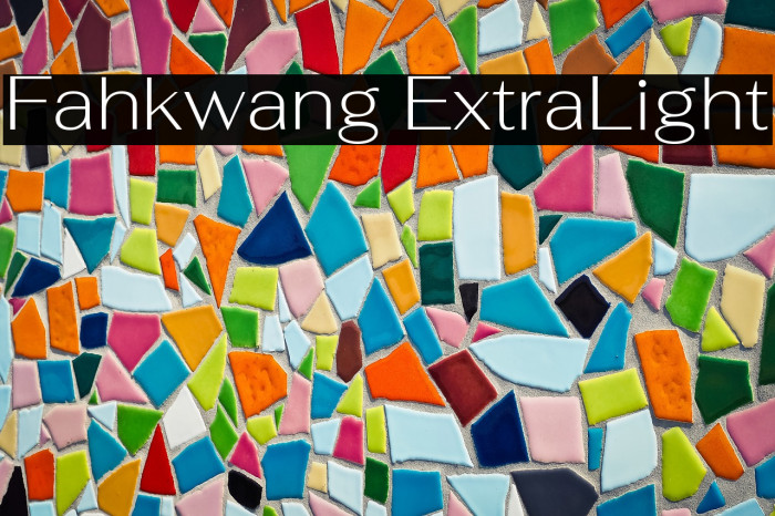 Fahkwang ExtraLight Font examples