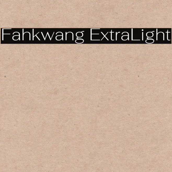Fahkwang ExtraLight Example 2
