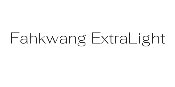 Fahkwang ExtraLight Logo