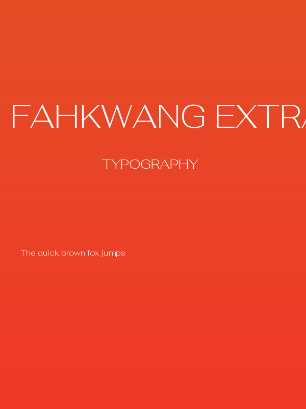 Fahkwang ExtraLight Poster