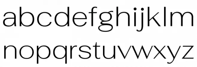 Fahkwang ExtraLight 字体 小写