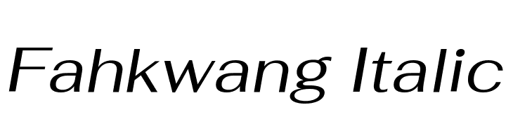 Fahkwang Italic  لخطوط تنزيل