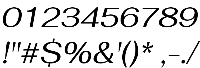 Fahkwang Italic Font OTHER CHARS