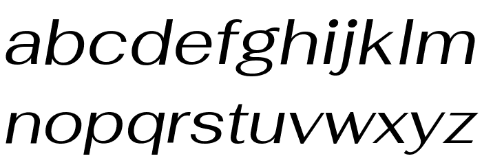 Fahkwang Italic Font LOWERCASE