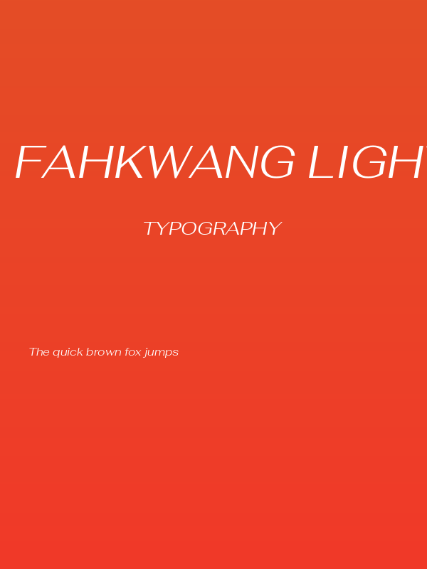 Fahkwang Light Italic Poster
