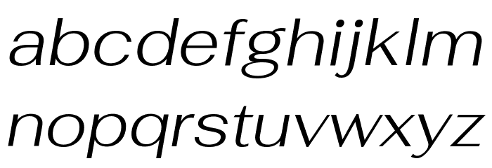 Fahkwang Light Italic Font LOWERCASE
