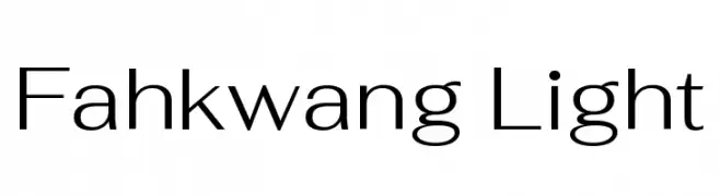 Fahkwang Light  تنزيل الخطوط