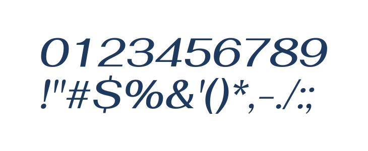 Fahkwang Medium Italic Other Characters