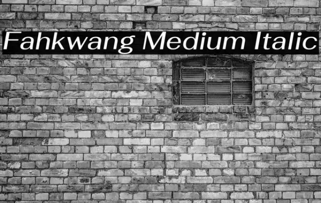 Fahkwang Medium Italic Font examples