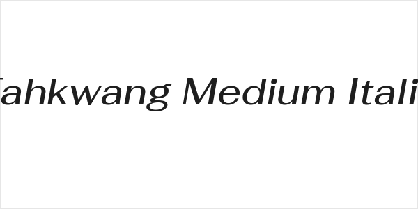 Fahkwang Medium Italic Logo