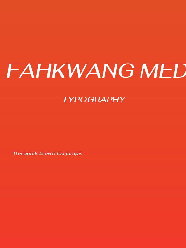 Fahkwang Medium Italic Poster
