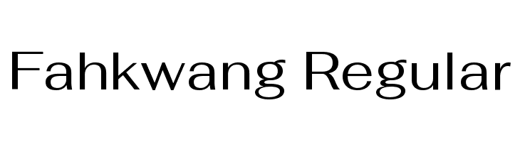 Fahkwang Regular फ़ॉन्ट