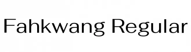 Fahkwang Regular  Frei Schriftart Herunterladen