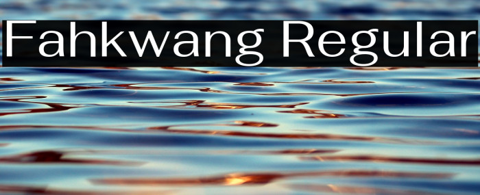 Fahkwang Regular Font examples