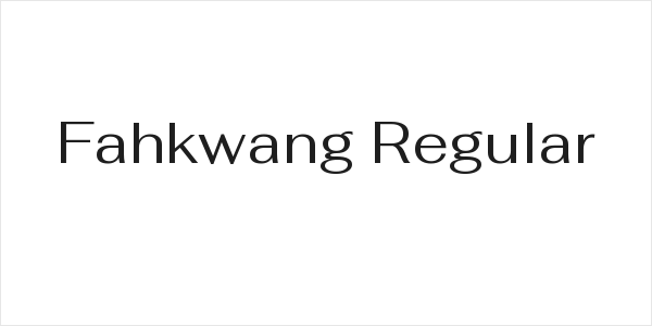 Fahkwang Regular Logo