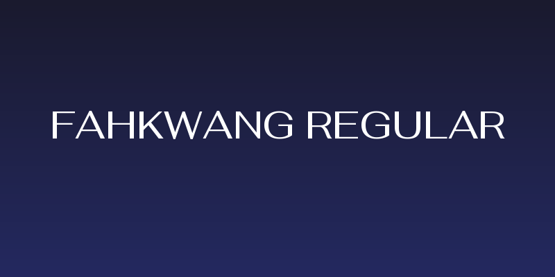 Fahkwang Regular Social Header