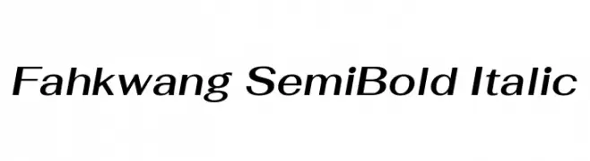 Fahkwang SemiBold Italic  नि: शुल्क फ़ॉन्ट्स डाउनलोड