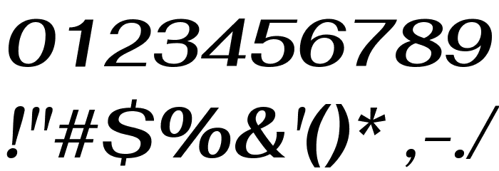 Fahkwang SemiBold Italic Font OTHER CHARS