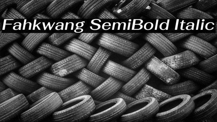 Fahkwang SemiBold Italic Font examples