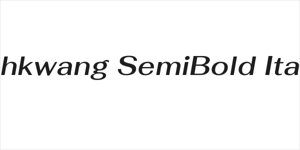 Fahkwang SemiBold Italic Logo