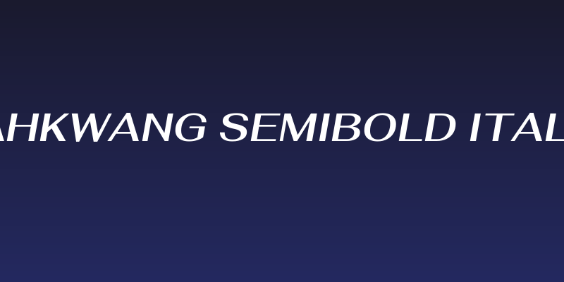 Fahkwang SemiBold Italic Social Header
