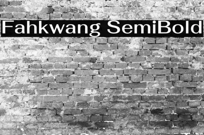 Fahkwang SemiBold Font examples