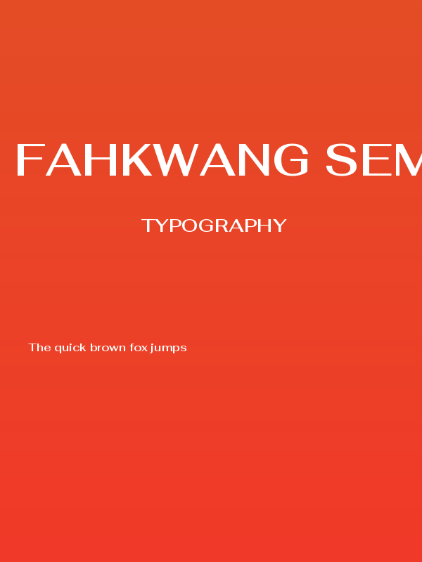 Fahkwang SemiBold Poster