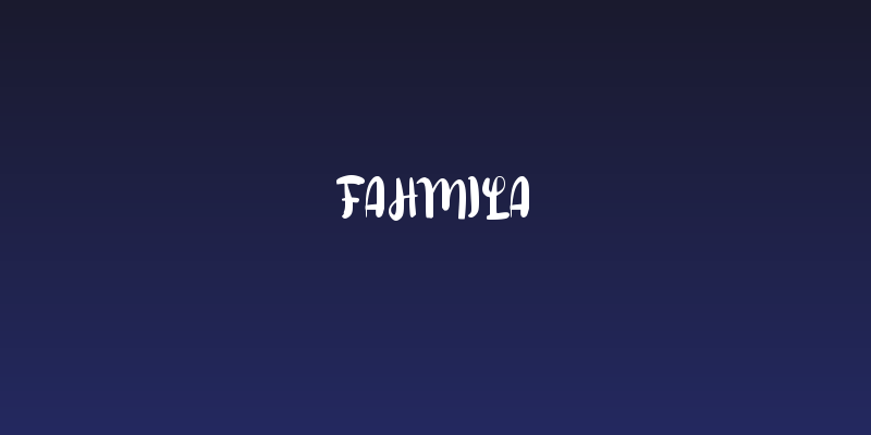 Fahmila Social Header