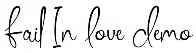 Fail In Love Demo  Скачать бесплатные шрифты