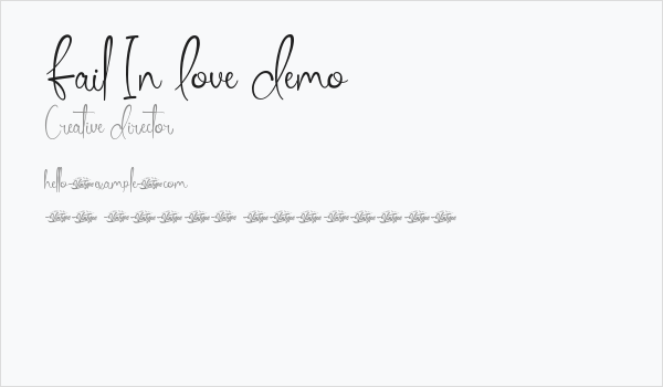 Fail In Love Demo Business Card