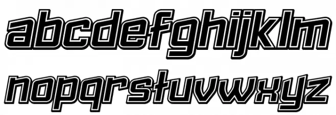 Failed 3d Filled Italic Polices MAJUSCULES