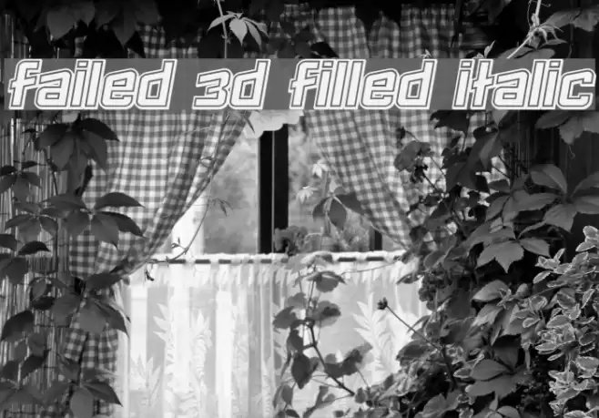 Failed 3d Filled Italic Font examples