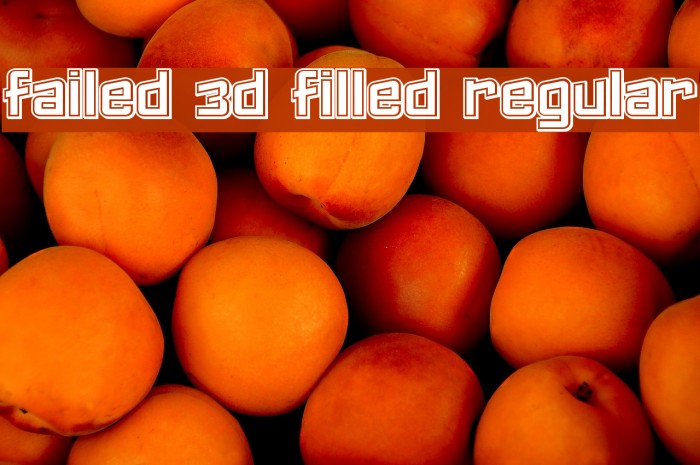 Failed 3d Filled Regular Font examples