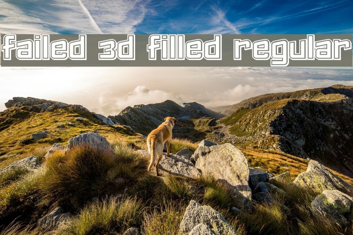 Failed 3d Filled Regular Font examples