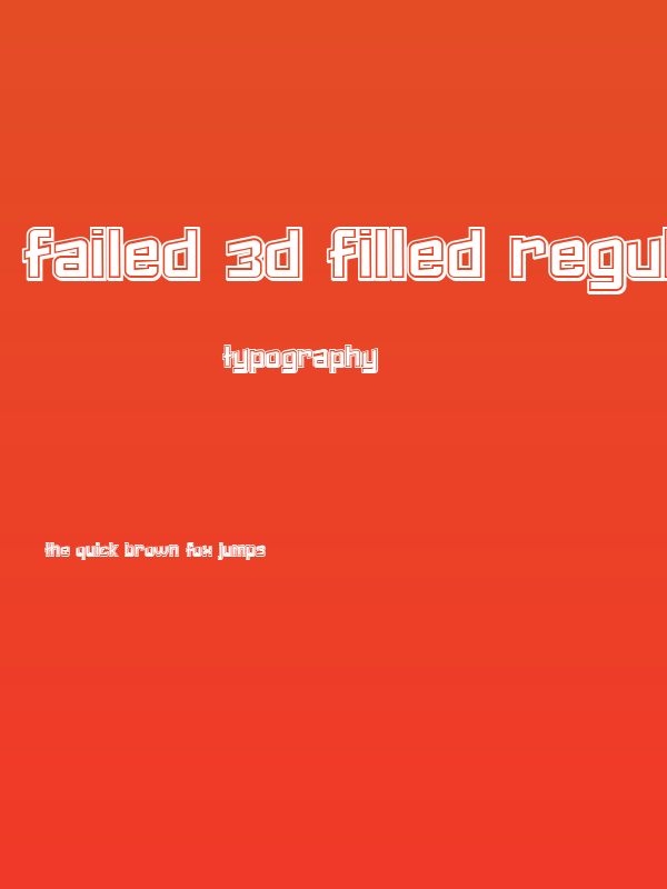 Failed 3d Filled Regular Poster